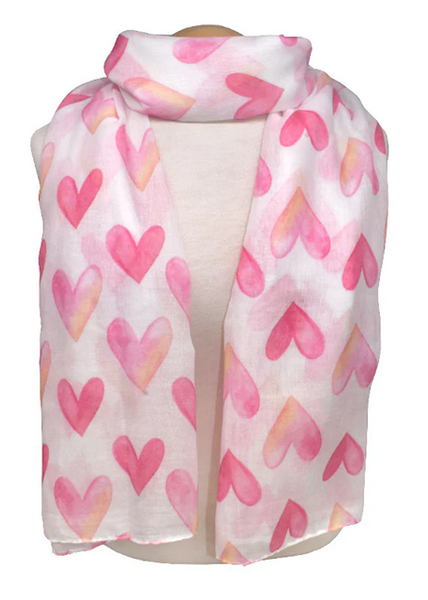Hearts White Scarf