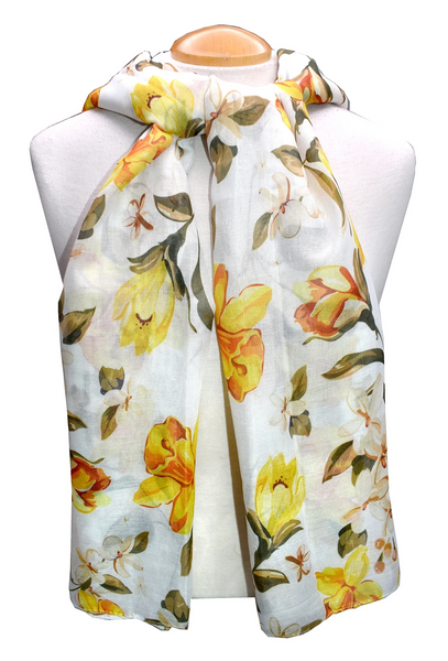 Daffodils White Scarf