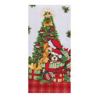 Bow Wowie Christmas Dual Purpose Tea Towel Tree