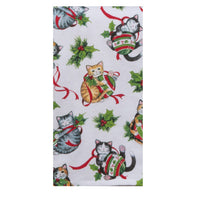 Meowy Christmas Dual Purpose Tea Towel Kittens All Over