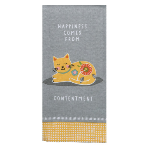 Cat/Dog Patch Terry Towel Cat Contentment