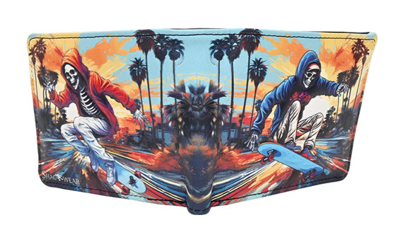 Bifold Wallet Skeleton Skaters