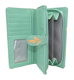 Large Zipper Wallet Chicken Farm Green