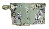 Small Zipper Wallet Zebra Jungle Green