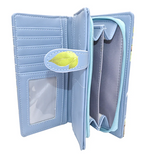 Large Zipper Wallet Frog Forest Blue