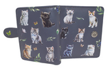 Small Zipper Wallet Kitten Garden Grey
