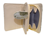 Small Zipper Wallet Raccoon Family Beige