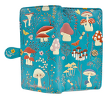 Large Zipper Wallet Mushroom Forest Teal
