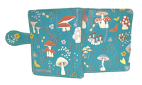 Small Zipper Wallet Mushroom Forest Teal