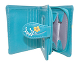 Small Zipper Wallet Mushroom Forest Teal