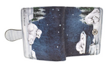 Small Zipper Wallet Polar Bear Scene Navy