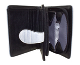 Small Zipper Wallet Polar Bear Scene Navy