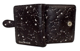 Small Zipper Wallet Night Sky Black