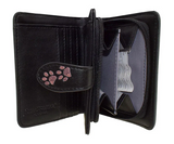 Small Zipper Wallet Puppy Love Black