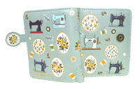 Small Zipper Wallet Sewing & Embroidery Mint