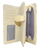 Large Zipper Wallet Acorns & Chickadees Beige