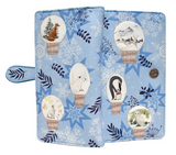 Large Zipper Wallet Snow Globes Blue