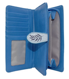 Large Zipper Wallet Snow Globes Blue