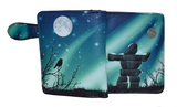 Small Zipper Wallet Northern Lights Inukshuk
