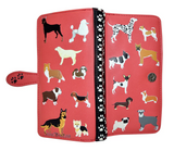 Large Zipper Wallet Dogs Red