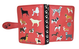 Small Zipper Wallet Dogs Red