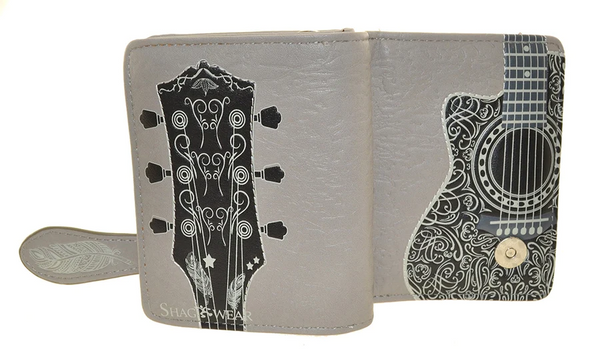 Small Zipper Wallet Guitar Grey