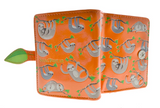 Small Zipper Wallet Hanging Sloths Orange