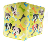 Small Zipper Wallet Puppy Pattern Yellow
