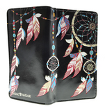 Large Zipper Wallet Dream Catcher Black