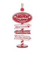 Gingerbread Land Sign Ornament