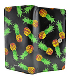 Large Zipper Wallet Pineapples Black
