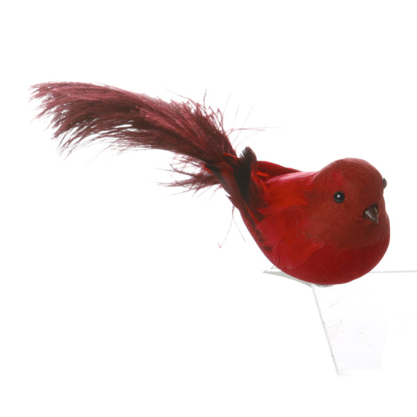 Feather Robin w/Clip Red