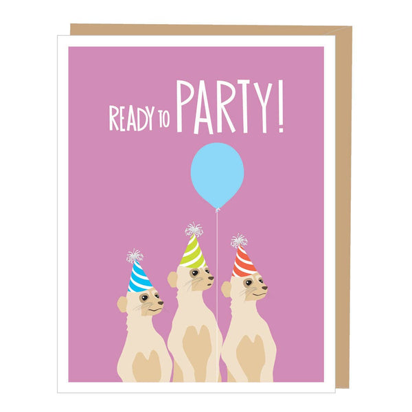 Meerkat Party Birthday Card