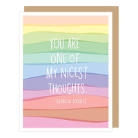 Georgia O'Keeffe Nicest Thoughts Quote Card