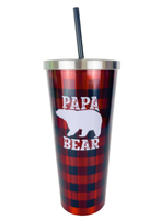 Stainless Tumbler Papa Bear