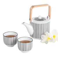 Kiri Teapot Set Black Line