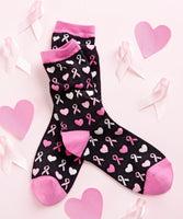 Yo Sox Women's Pink Ribbon Socks