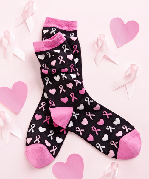 Yo Sox Women's Pink Ribbon Socks