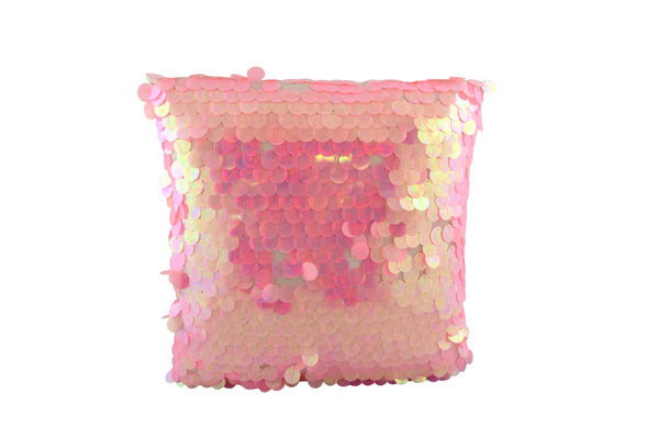 Iridescent Pink Paillette Cushion