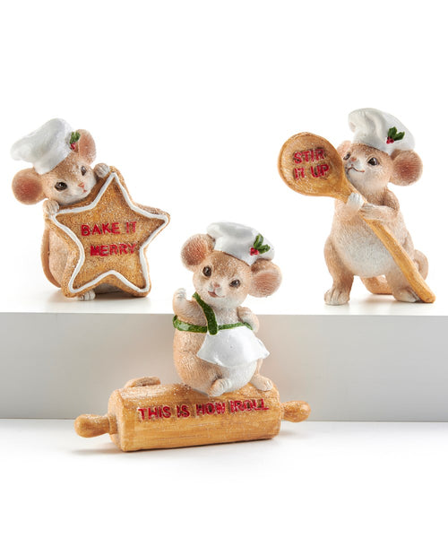 Christmas Mouse Baking Figurine