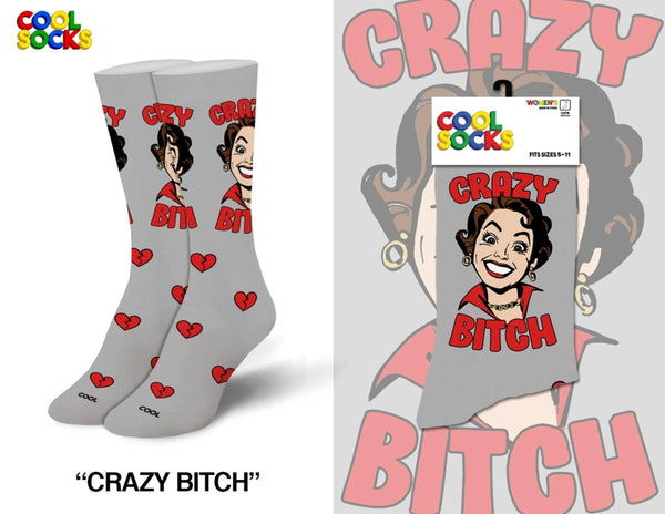 Cool Socks Women Crazy Bitch