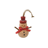 Wooden Snowman Ornament