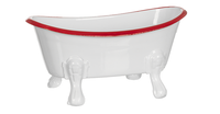 Bathtub White w/Red Trim