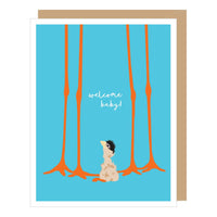 Stork Chick New Baby Card