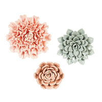 Good Vibes Ceramic Wall Flower Set