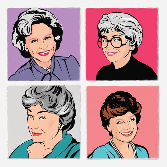 Golden Girls Ceramic Coasters Set of 4