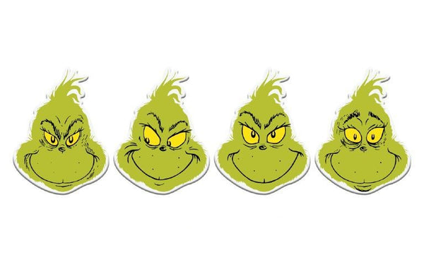 The Grinch Face Coaster Set