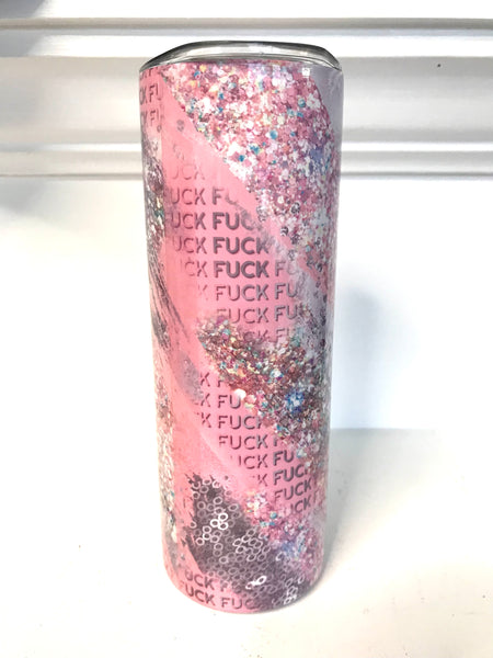 Skinny Tumbler F*ck Pink Holograph