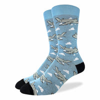 Good Luck Sock Men's Jumbo Jet Airplanes Socks