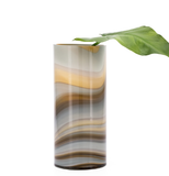 Mesa Vase Tall Amber & Smoke Swirl